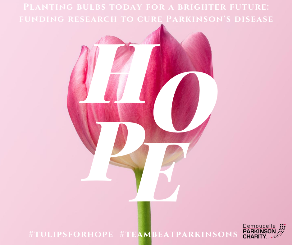 2020 Tulip Bulb sales Packaging sticker EN - Demoucelle Parkinson Charity