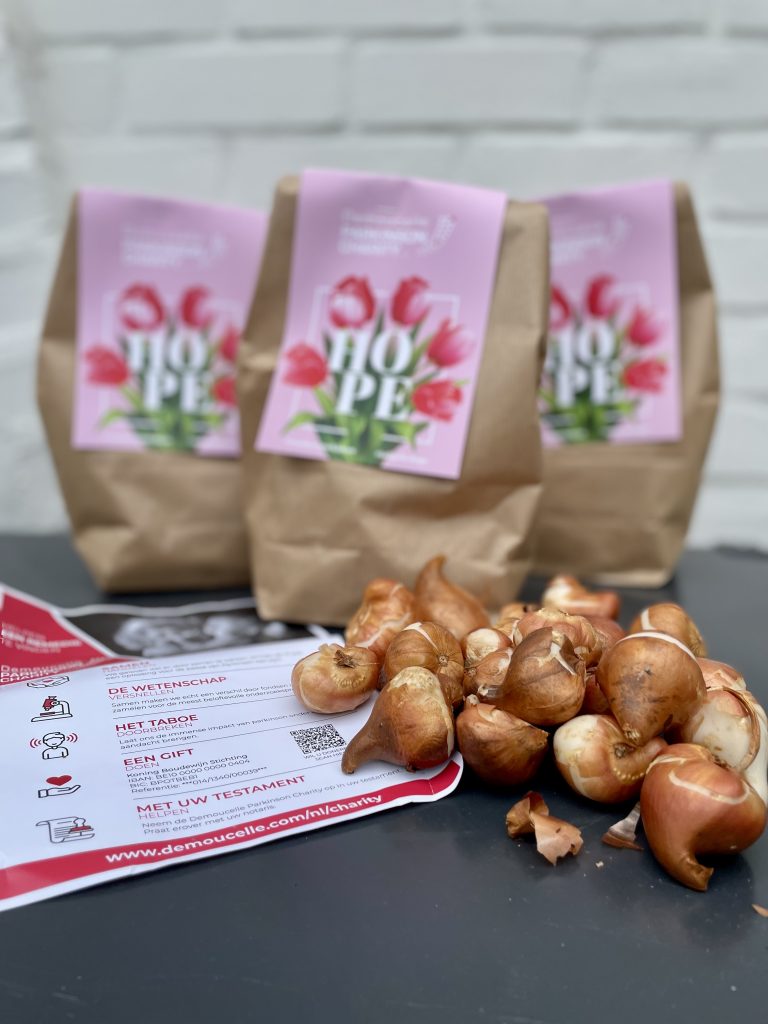 Tulip bulbs Raise Funds Demoucelle Parkinson Charity